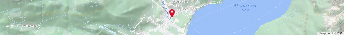 Map representation of the location for Narzissen-Apotheke Filiale Altaussee in 8992 Altaussee